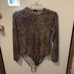 Leopard print one piece